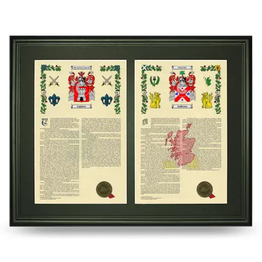 Double Armorial History Framed-Black