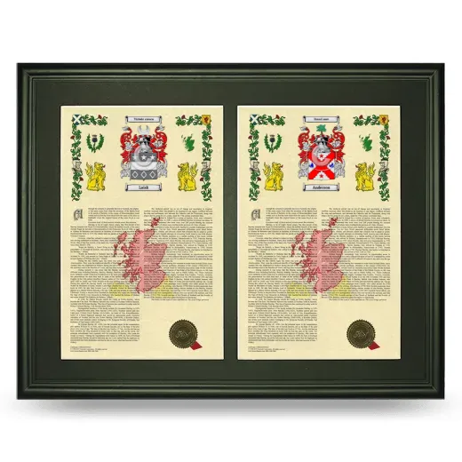 Double Armorial History Framed-Black