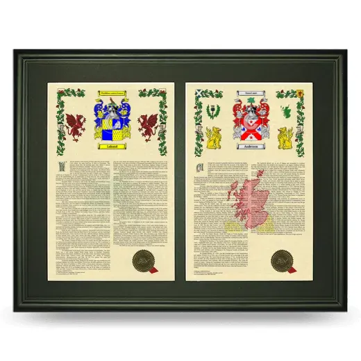 Double Armorial History Framed-Black