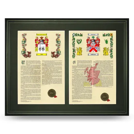 Double Armorial History Framed-Black
