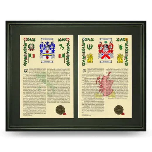 Double Armorial History Framed-Black