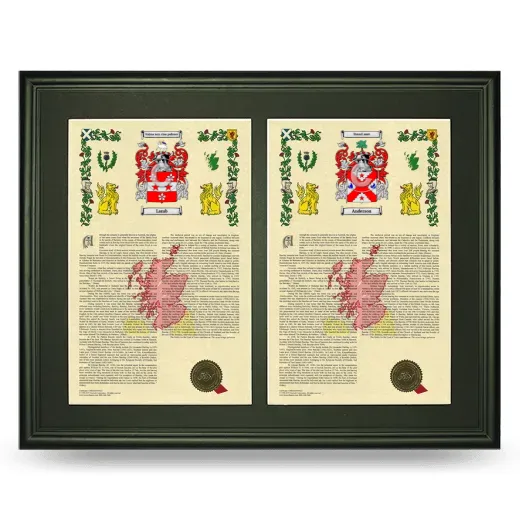 Double Armorial History Framed-Black