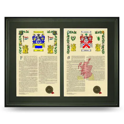 Double Armorial History Framed-Black