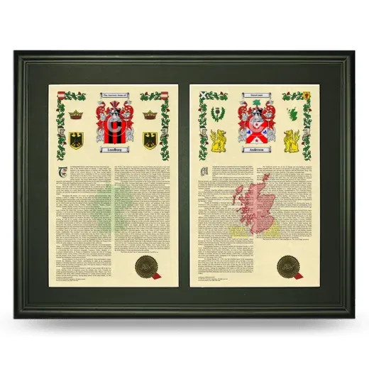 Double Armorial History Framed-Black