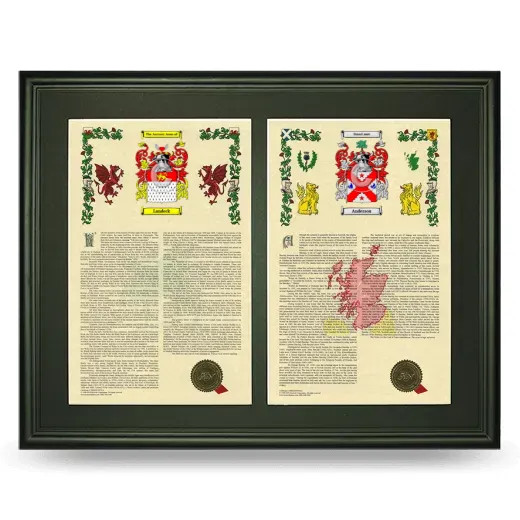 Double Armorial History Framed-Black