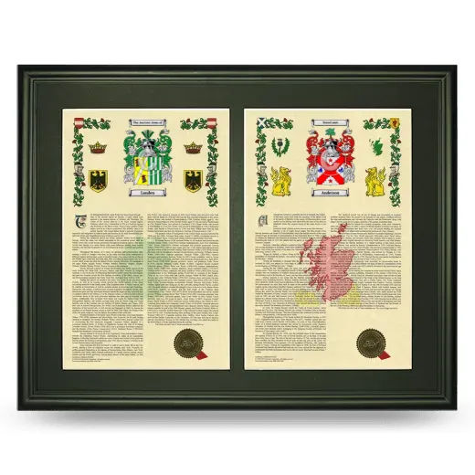 Double Armorial History Framed-Black