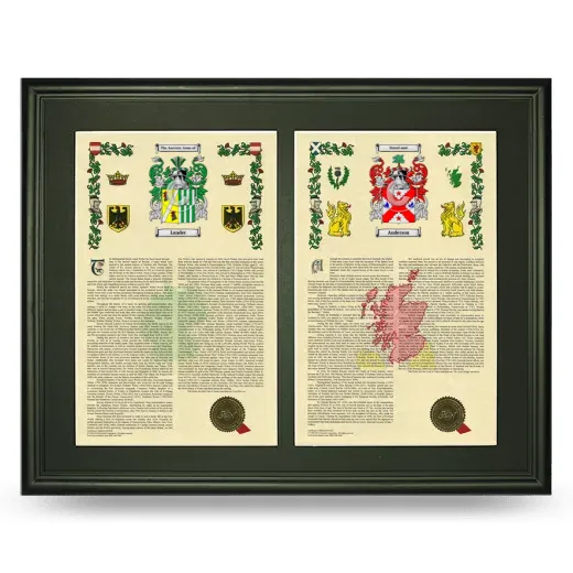 Double Armorial History Framed-Black