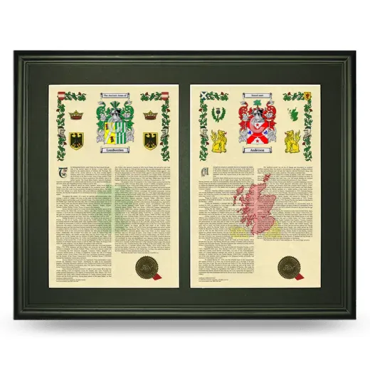 Double Armorial History Framed-Black