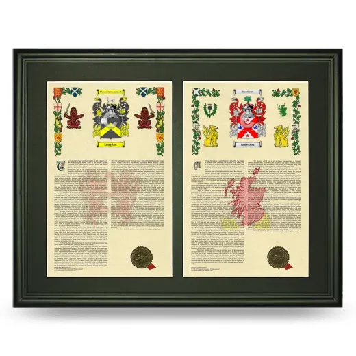 Double Armorial History Framed-Black