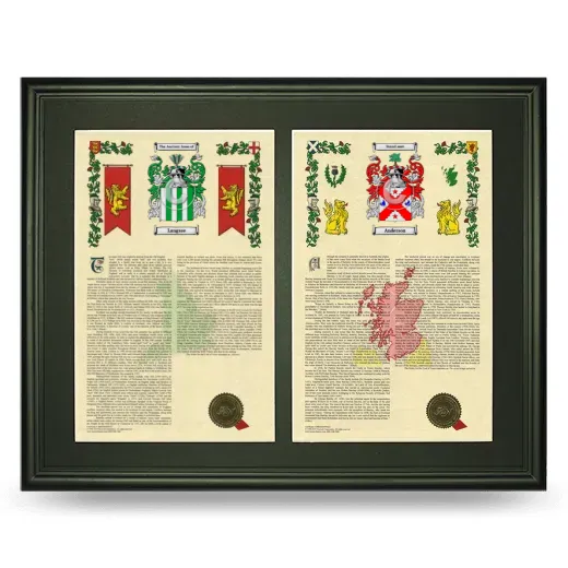 Double Armorial History Framed-Black