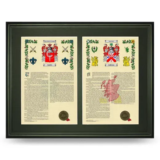 Double Armorial History Framed-Black