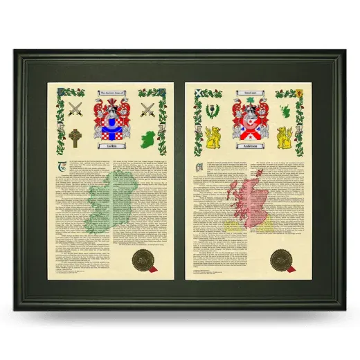 Double Armorial History Framed-Black