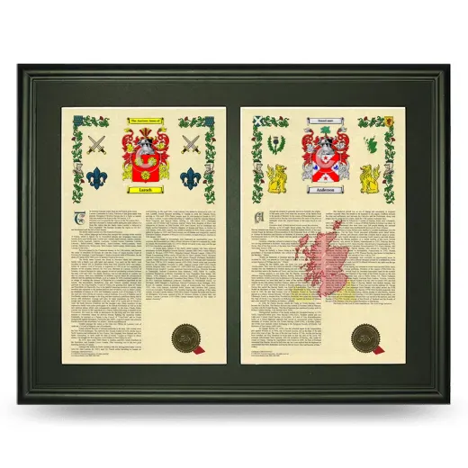 Double Armorial History Framed-Black