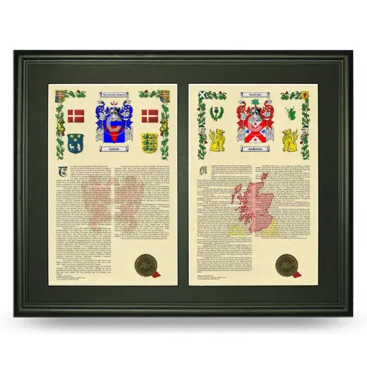 Double Armorial History Framed-Black
