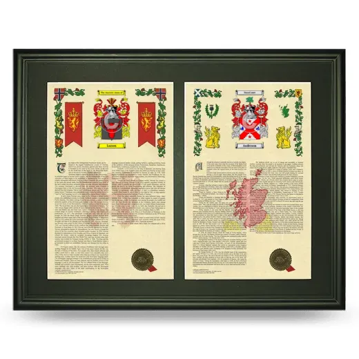 Double Armorial History Framed-Black