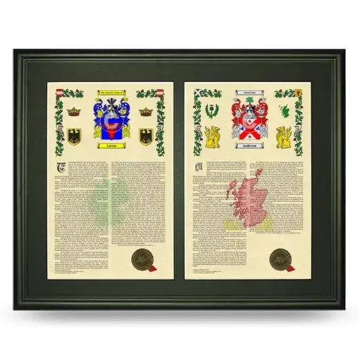 Double Armorial History Framed-Black