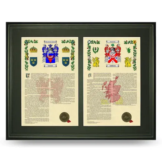 Double Armorial History Framed-Black