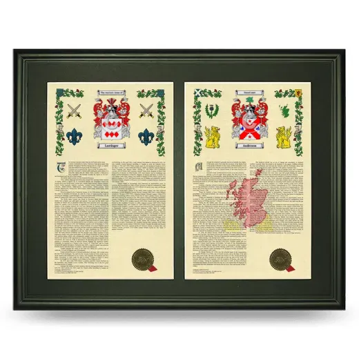 Double Armorial History Framed-Black