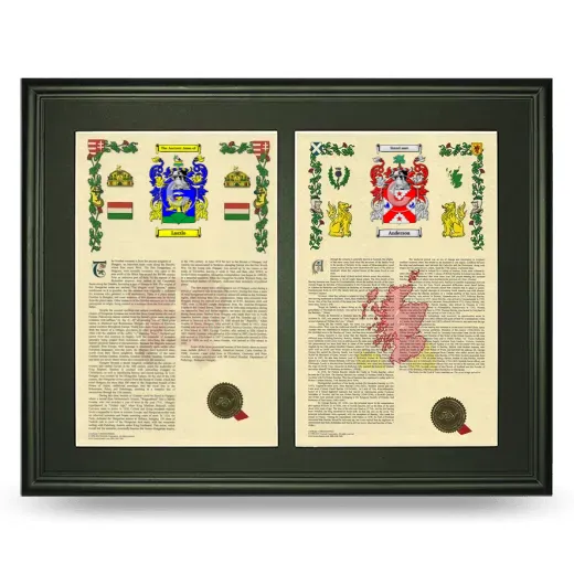 Double Armorial History Framed-Black