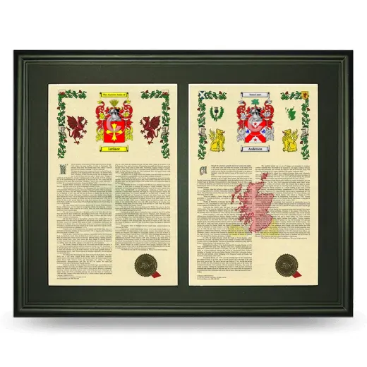 Double Armorial History Framed-Black