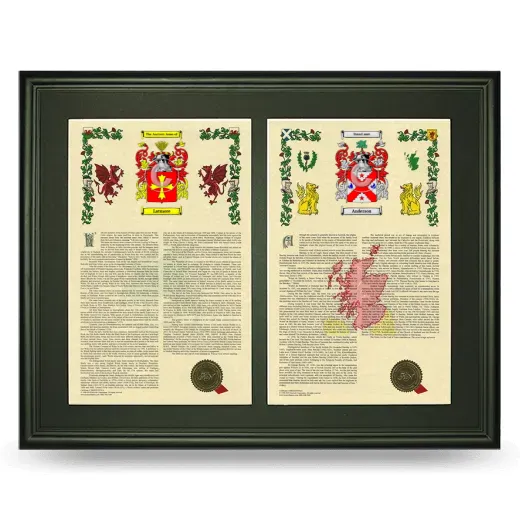 Double Armorial History Framed-Black