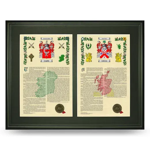 Double Armorial History Framed-Black