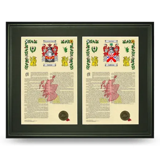 Double Armorial History Framed-Black