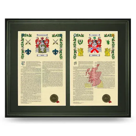 Double Armorial History Framed-Black