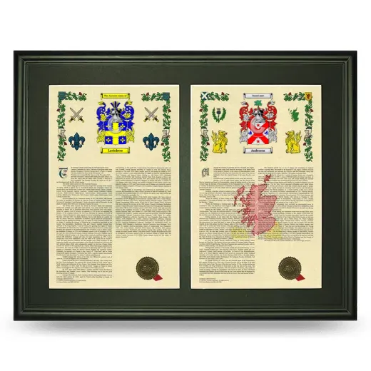 Double Armorial History Framed-Black
