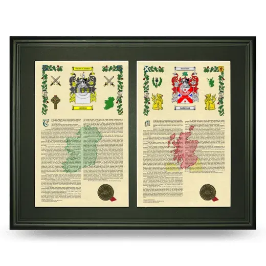 Double Armorial History Framed-Black