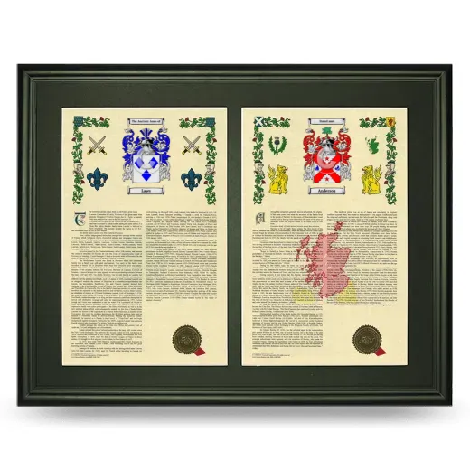 Double Armorial History Framed-Black