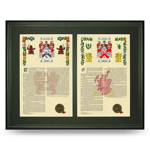 Double Armorial History Framed-Black