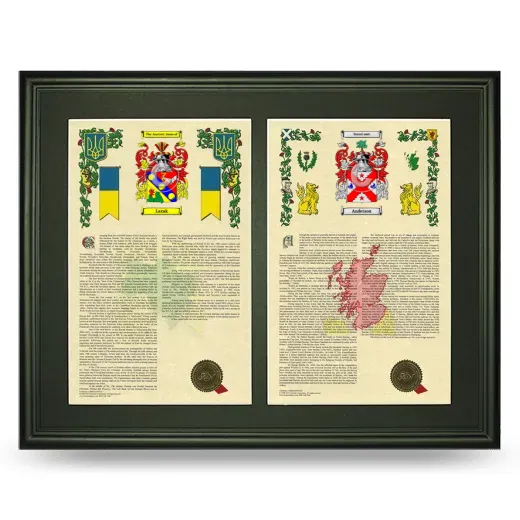 Double Armorial History Framed-Black
