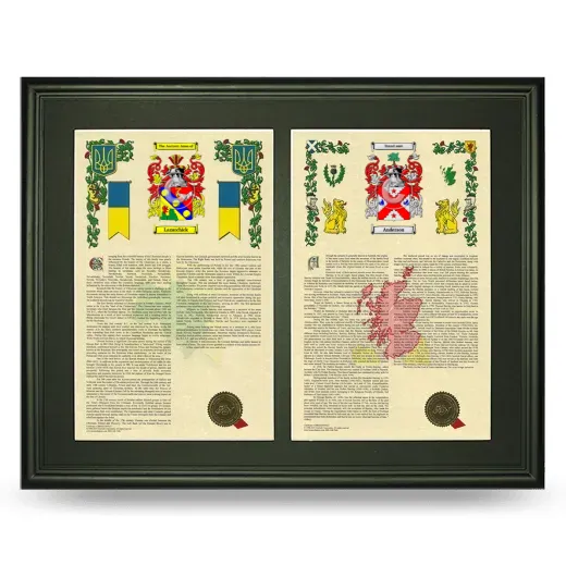 Double Armorial History Framed-Black