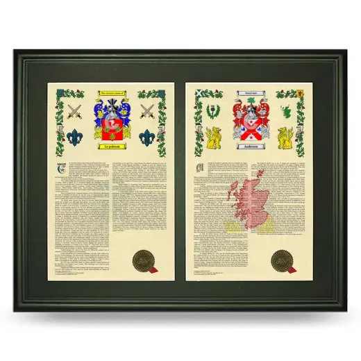 Double Armorial History Framed-Black