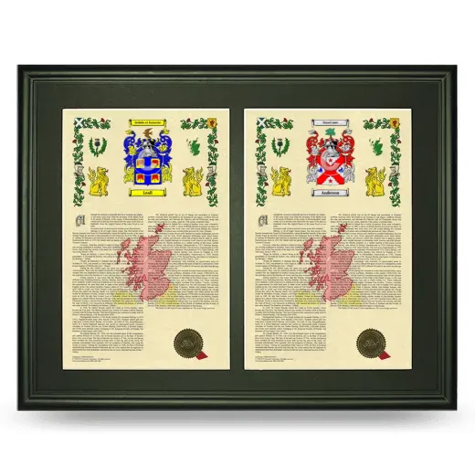 Double Armorial History Framed-Black