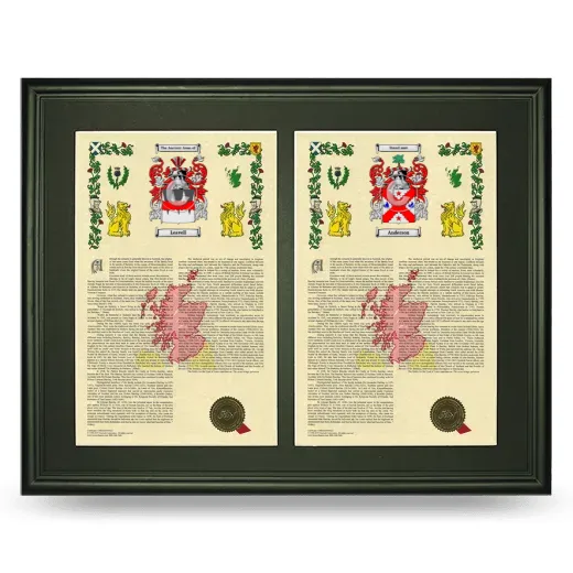 Double Armorial History Framed-Black