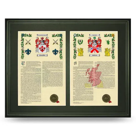 Double Armorial History Framed-Black