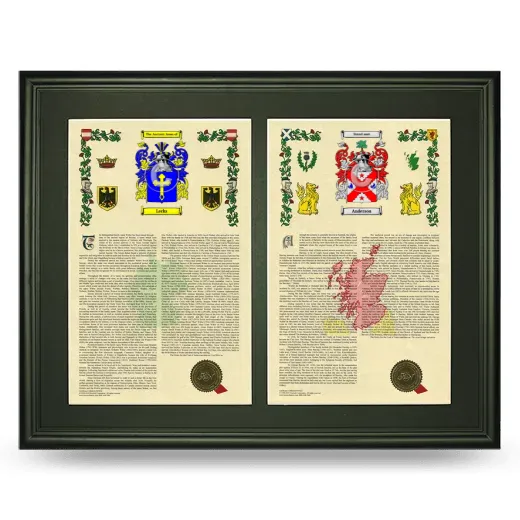 Double Armorial History Framed-Black