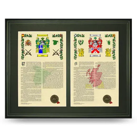 Double Armorial History Framed-Black