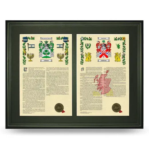 Double Armorial History Framed-Black