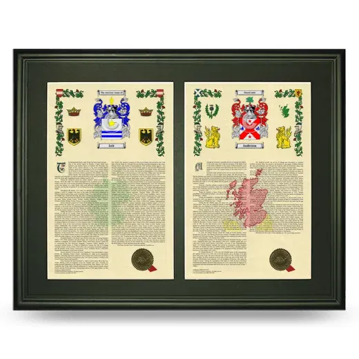 Double Armorial History Framed-Black
