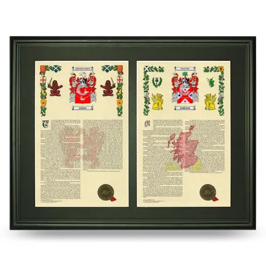 Double Armorial History Framed-Black