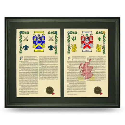 Double Armorial History Framed-Black