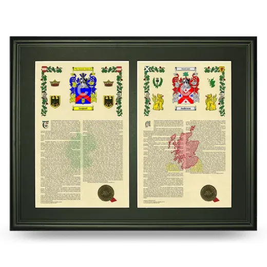 Double Armorial History Framed-Black