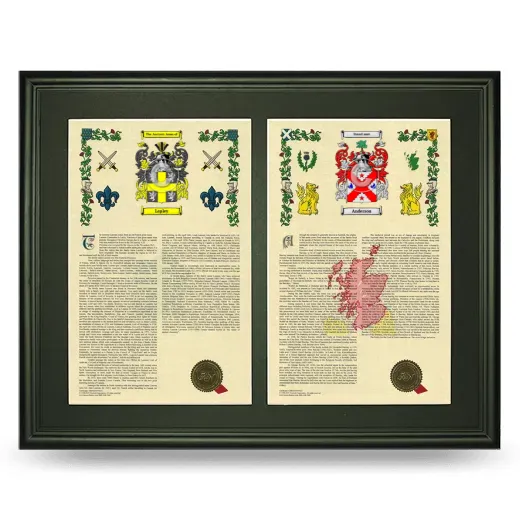 Double Armorial History Framed-Black