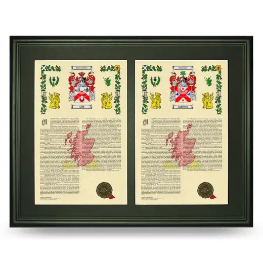 Double Armorial History Framed-Black
