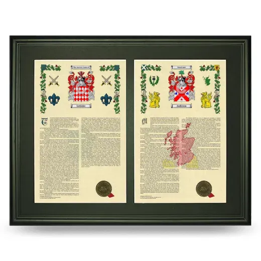 Double Armorial History Framed-Black