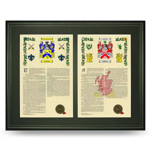 Double Armorial History Framed-Black