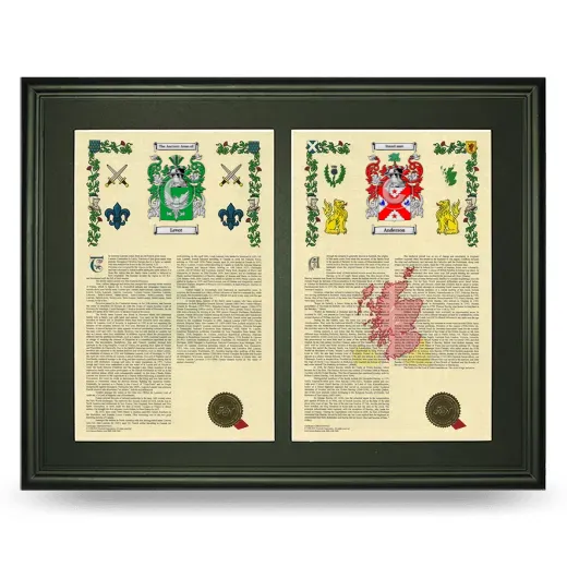 Double Armorial History Framed-Black